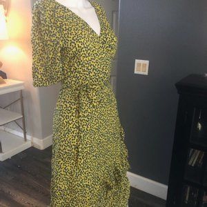 NEXT UK wrap over dress with ruffled bottom - SIZE 10